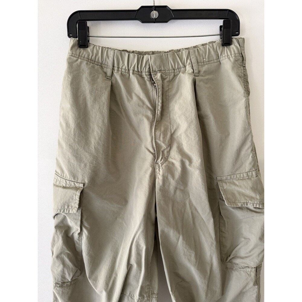 Uniqlo Pants Womens Small Green High Rise Wide Leg Cargo Jogger Utility Y2K - Picture 5 of 14